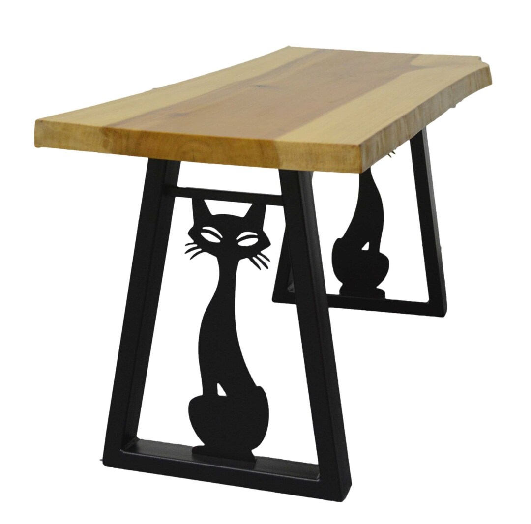 Mid Century Modern Coffee Table Legs With Cat Inserts Etsy