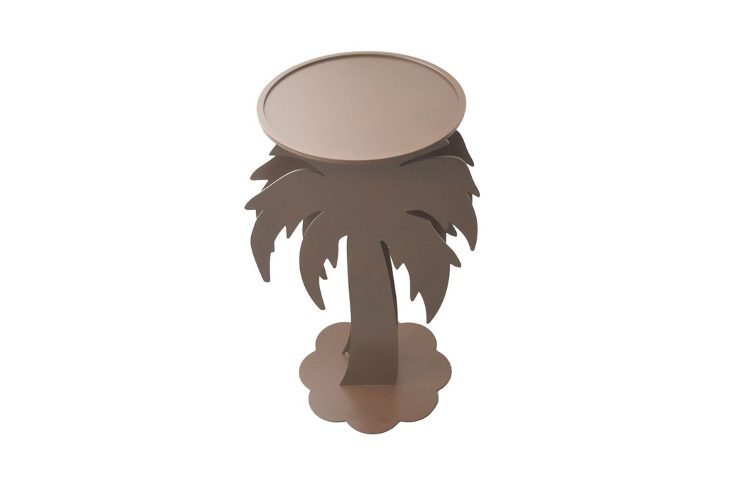 Palm Tree End Table Drink Table Etsy
