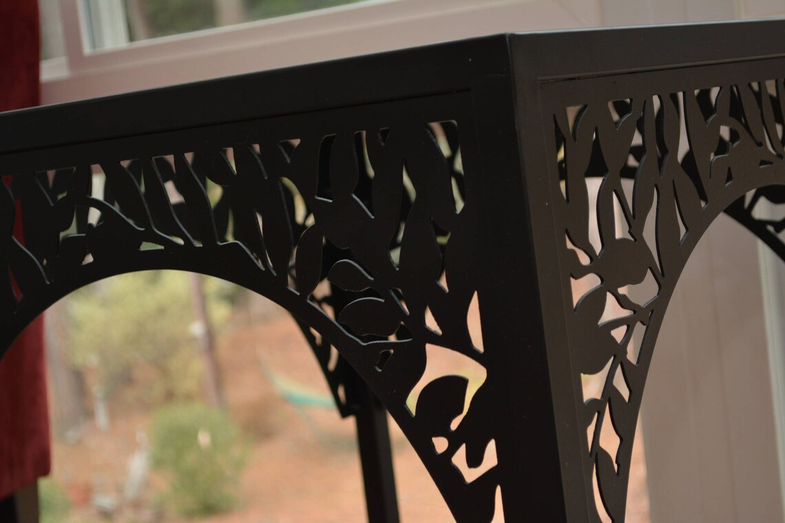 Accent End Table Frame With Leaf Pattern Etsy