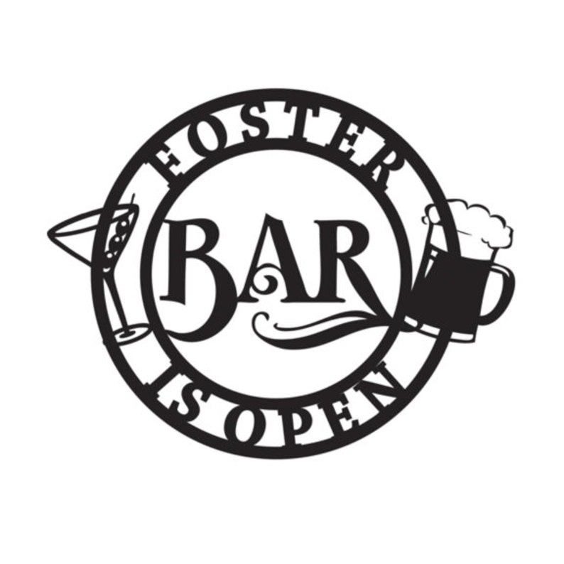 Custom Name Bar Sign Etsy