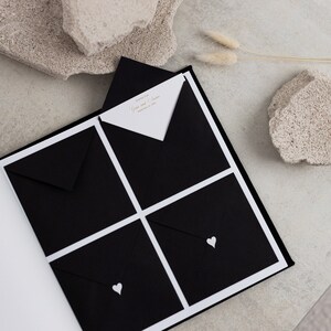Livre d'or de mariage personnalisé avec enveloppes pour photos Instax et Polaroid ® avec cartes de souhaits et conseils, livre d'or personnalisé avec photo de mariage