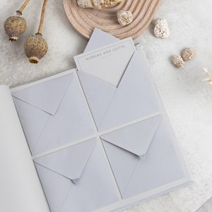 Personalisiertes Hochzeitsgästebuch mit Umschlägen für Instax und Polaroid ® Fotos mit Wishes & Advices Karten, individuelles Hochzeitsfoto-Gästebuch