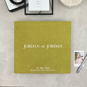 Wedding Guest Book, Instax Mini Album, Fabric Wedding Photo Album for all Instant Films, Photo Booth Album for 4x6 2x6 Photos