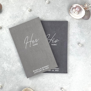 Hochzeitszeremonie Gelübde Bücher, Seine & Ihre Gelübde mit Gelübdekarten, Set von Gelübdebüchern, Hochzeitsgelübdebuch, Set von 2 Büchern