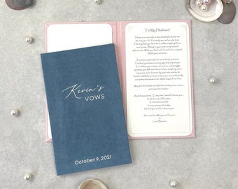 Personalized Wedding Vow Books | His & Hers Keepsake Set