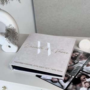 Custom Wedding Photo Album: Photos 4x6 Slip-In, Personalized Keepsake,  Gift for Newlyweds