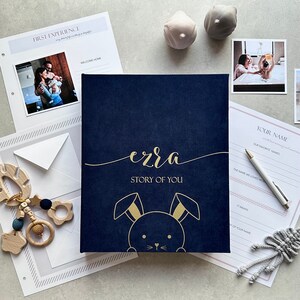Personalized Baby Photo Album | First Year Memory Book | Baby&#39;s Milestone Journal