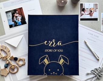 Personalized Baby Photo Album | First Year Memory Book | Baby's Milestone Journal