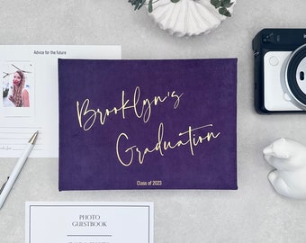 Personalized Graduation Guest Book, Photo Album, Handmade Memory Keepsake
