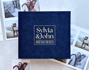 Pbf Scrapbook Photo Album, Guest Book With Photo Insert, Black Scrapbook With Plastic Sleeves & Black Pages, Scrapbook Album For 2x6 Photo Strips, Memory Book, Wedding Scrapbook