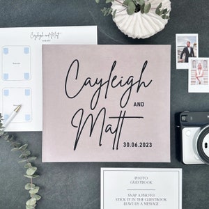 Personalized Photo Wedding Guest Book: Handmade Album, Gift For The Couple
