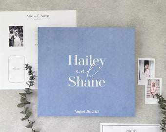 Wedding Album With White Lettering, Personalized Photo Guest Book, Instax Wedding Book, Photo Booth Album