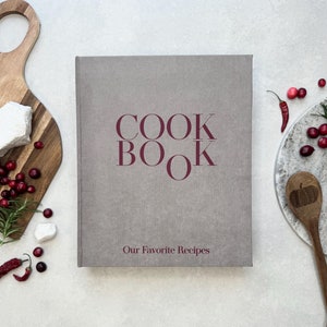 Pasta de receitas personalizada, livro de receitas, pasta personalizada A4 com 4 argolas e capas, pasta de capa dura, livro organizador de receitas, presente de culinária
