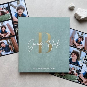 Personalized Modern Photo Album With Sleeves up to 4x6 Photos, Slip in Family Photo Album, Childhood Photo Album, Memories Photo Album
