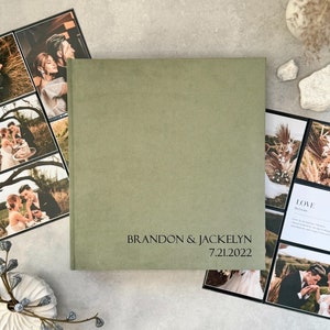 Large Custom Wedding Photo Album, Personalized Photo Album with Sleeves for 4x6 Photos, Wedding Memories Holder, Gift for Newlyweds