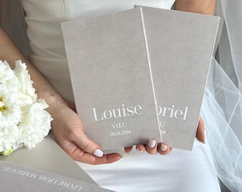Conjunto de Livros de Votos de Casamento Personalizados | Livretos para Cerimônia Dele e Dela