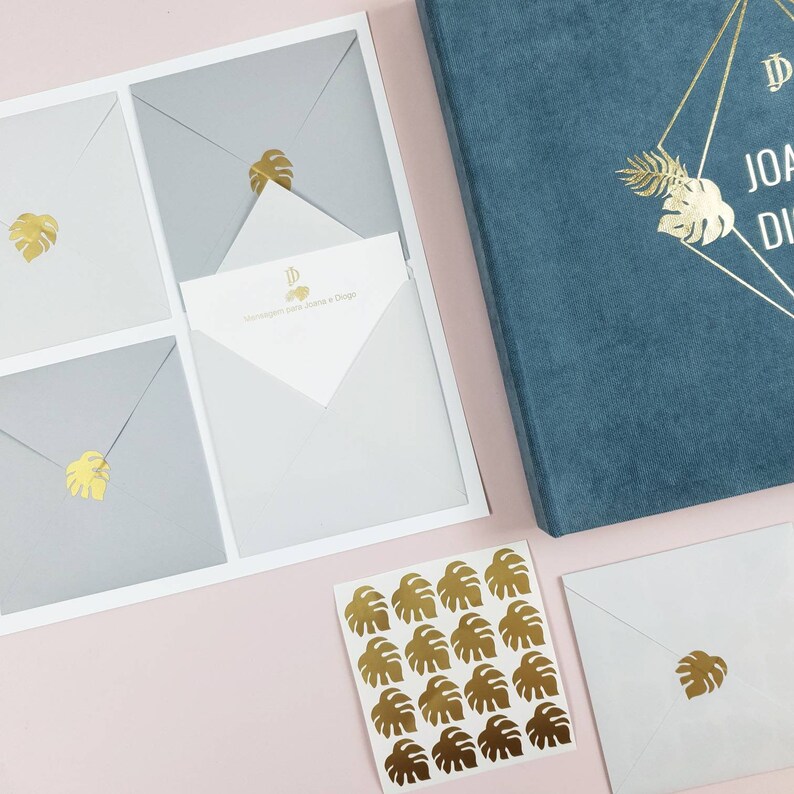 Geometric tropic Wedding Envelope guest book with wishes and advice cards for instax pictures Orginal Guest book ideas Wedding Advice book