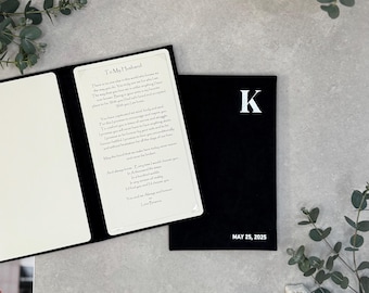 Personalized Wedding Vow Books: His & Hers Vows with Cards