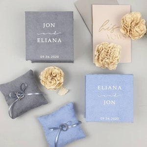 Personalized wedding ring box | Wedding ring pillow | Ring bearer box | Custom ring box | Ceremony ring box | Newlyweds rings box
