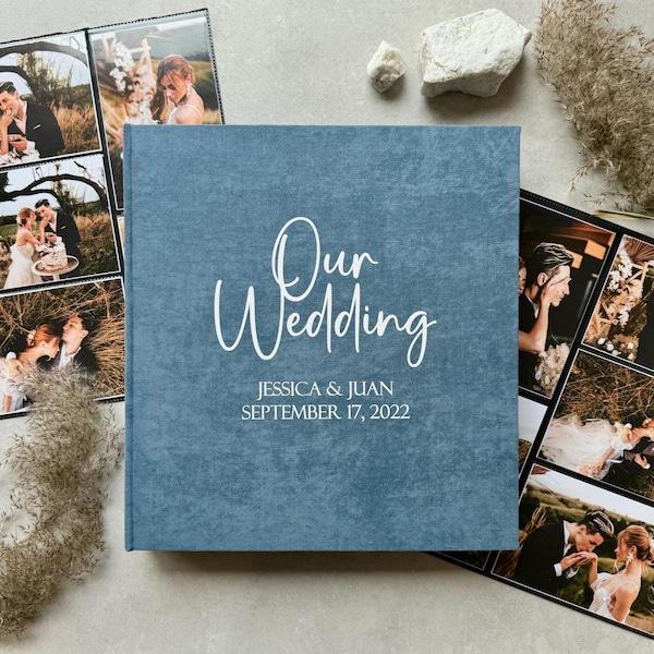 Gepersonaliseerde trouwfotoalbum (4 x 6 foto's): traditioneel insteekboek, cadeau voor stel