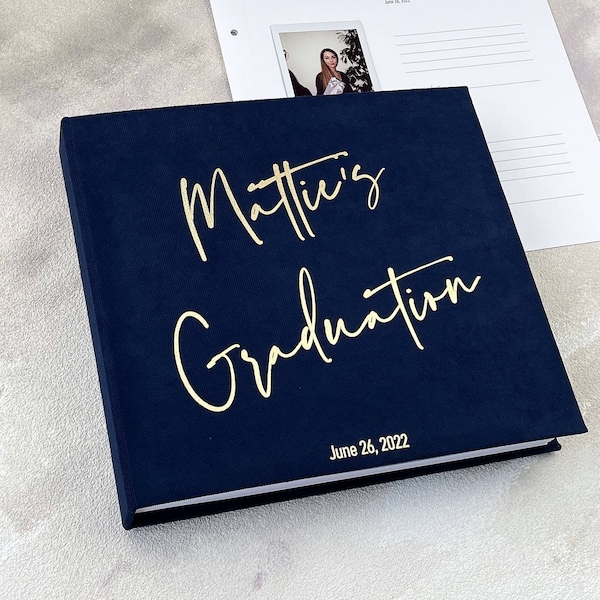Personalized Graduation Guest Book As Gift, Graduation Party Gift, Memory guest book, instax wishes book