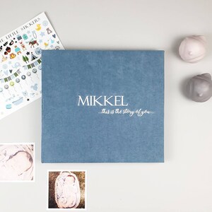 First Year Baby Memory Book As Modern Baby Shower Gift, Gift For New Mom, Personalized Baby Book, Story Of You