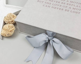 Personalized Wedding Keepsake Box for Photo Album, Scrapbook Clamshell Memory Box