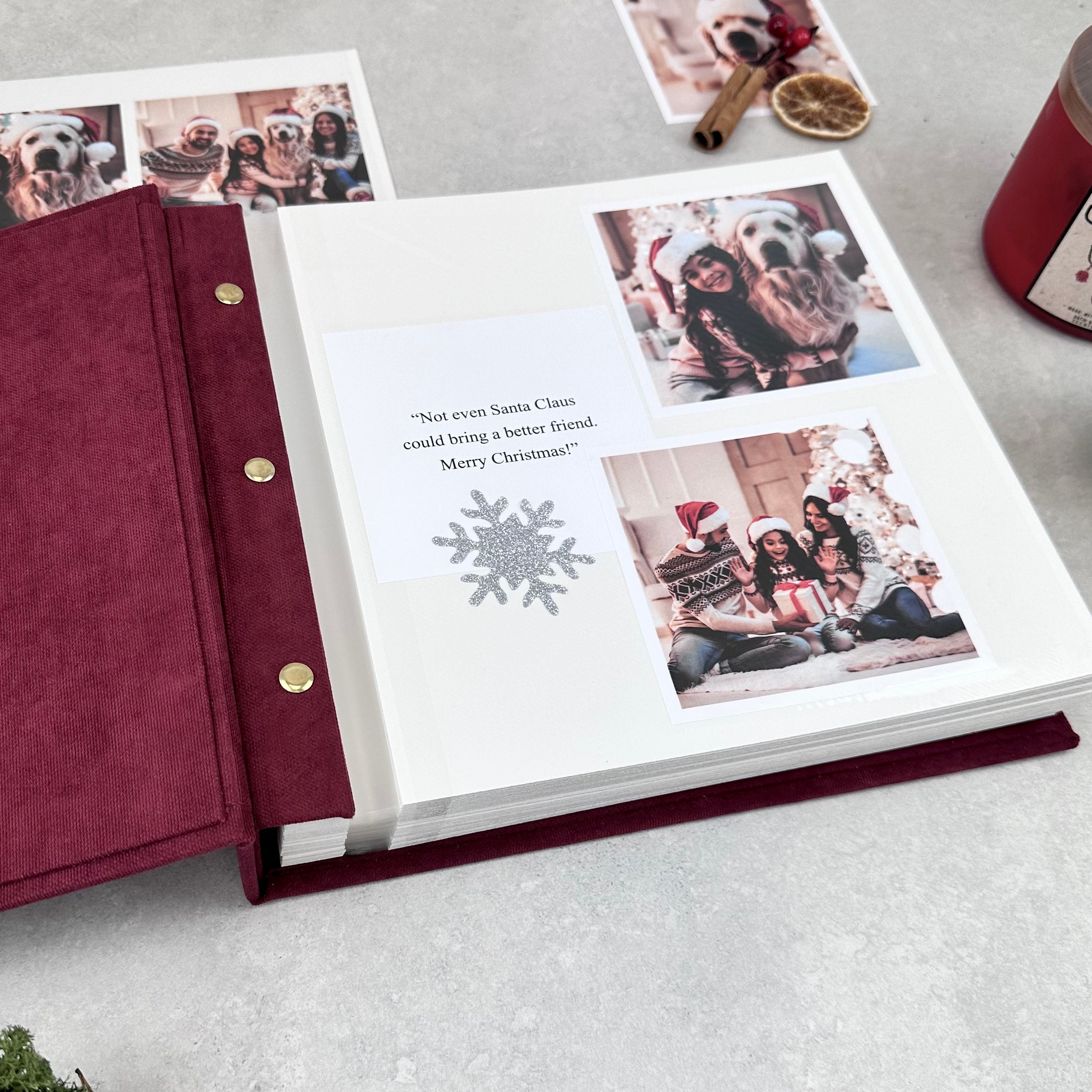 Velvet Anniversary Album, Family Photo Album, Travel Photo Album, Scrapbook  Album, Large Wedding Photo Album 