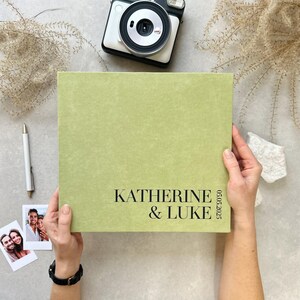 Alternativa al libro degli ospiti per matrimonio personalizzato, album fotografico per matrimonio per tutti i formati di pellicola istantanea Mini Wide Square + cartello di matrimonio abbinato stampato GRATIS