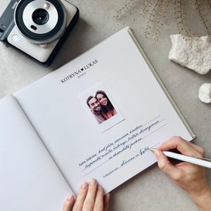 Instax Wedding Guest Book With Copper Lettering, Personalized Photo Guest Book, Instax Wedding Book, Photo Booth Album bild 18