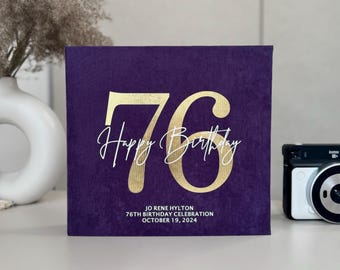 Handmade Birthday Guest Book: Custom Photo Album for Instax Photos and Wishes, Birthday Gift