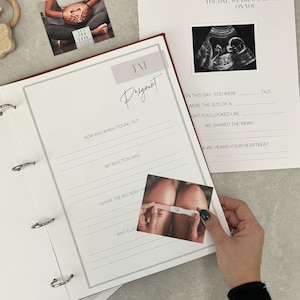 Journal de grossesse, agenda de grossesse, agenda de grossesse, livre pour bébé, cadeau de grossesse, étape importante de la grossesse, faire-part de grossesse image 6