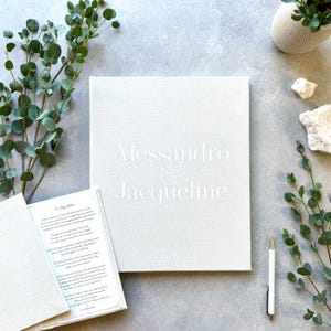 パーソナライズされた結婚式の司会者用フォルダーと誓約書 | 結婚の誓約 | 結婚式の司会者 | 結婚式の儀式の書と誓約書