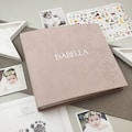 Personalized Baby Memory Book: Dusty Pink Photo Album, Modern Baby Shower Gift product logo