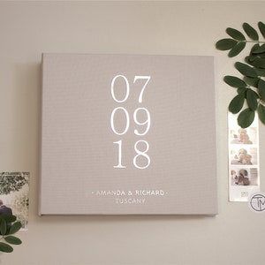 Wedding Album With Silver Lettering, Instax Picture Album, Personalized Photo Guest Book, Instax Wedding Book, Photo Booth Album