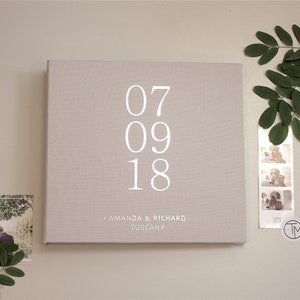 Trouwalbum met zilveren letters, Instax-fotoalbum, gepersonaliseerd foto-gastenboek, Instax-trouwboek, Photo Booth-album