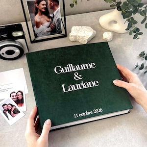 Personalized Photo Wedding Guest Book for Polaroid, Instax Mini Photos, Photo Guestbook for Wedding Wishes, Luxury Wedding Photo Booth Album