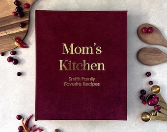 Carpeta de recetas personalizada, organizador de libros de cocina hecho a mano, regalo para el Día de la Madre