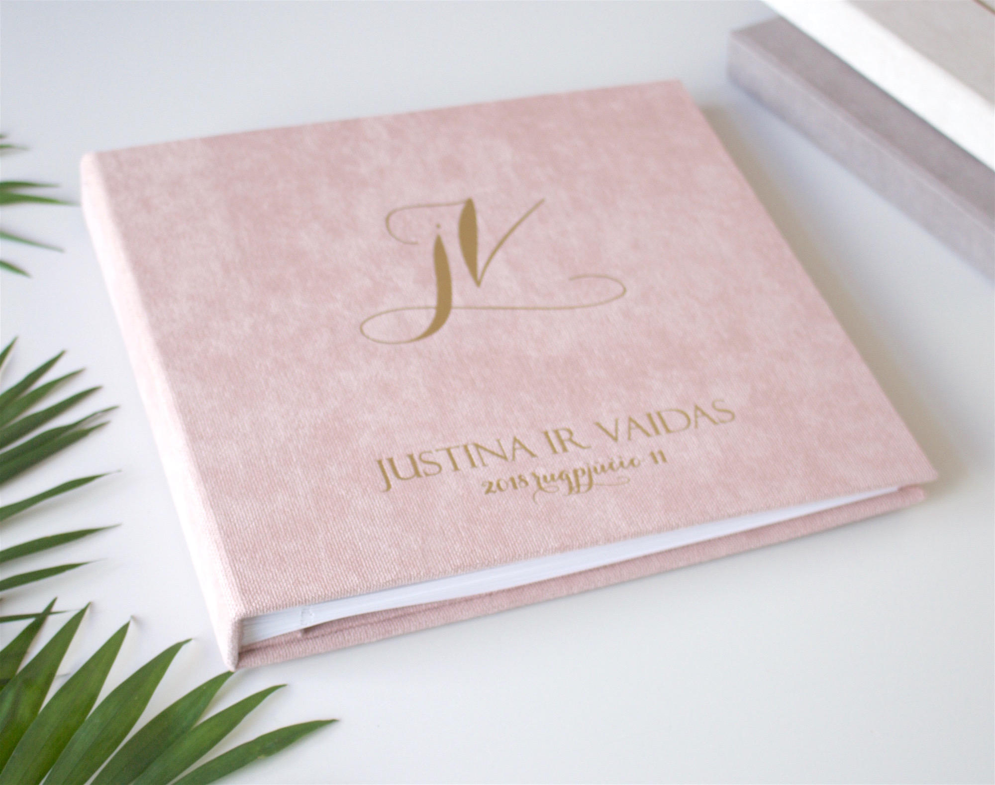 Blush pink Wedding Album with Gold Lettering Instax Picture Etsy