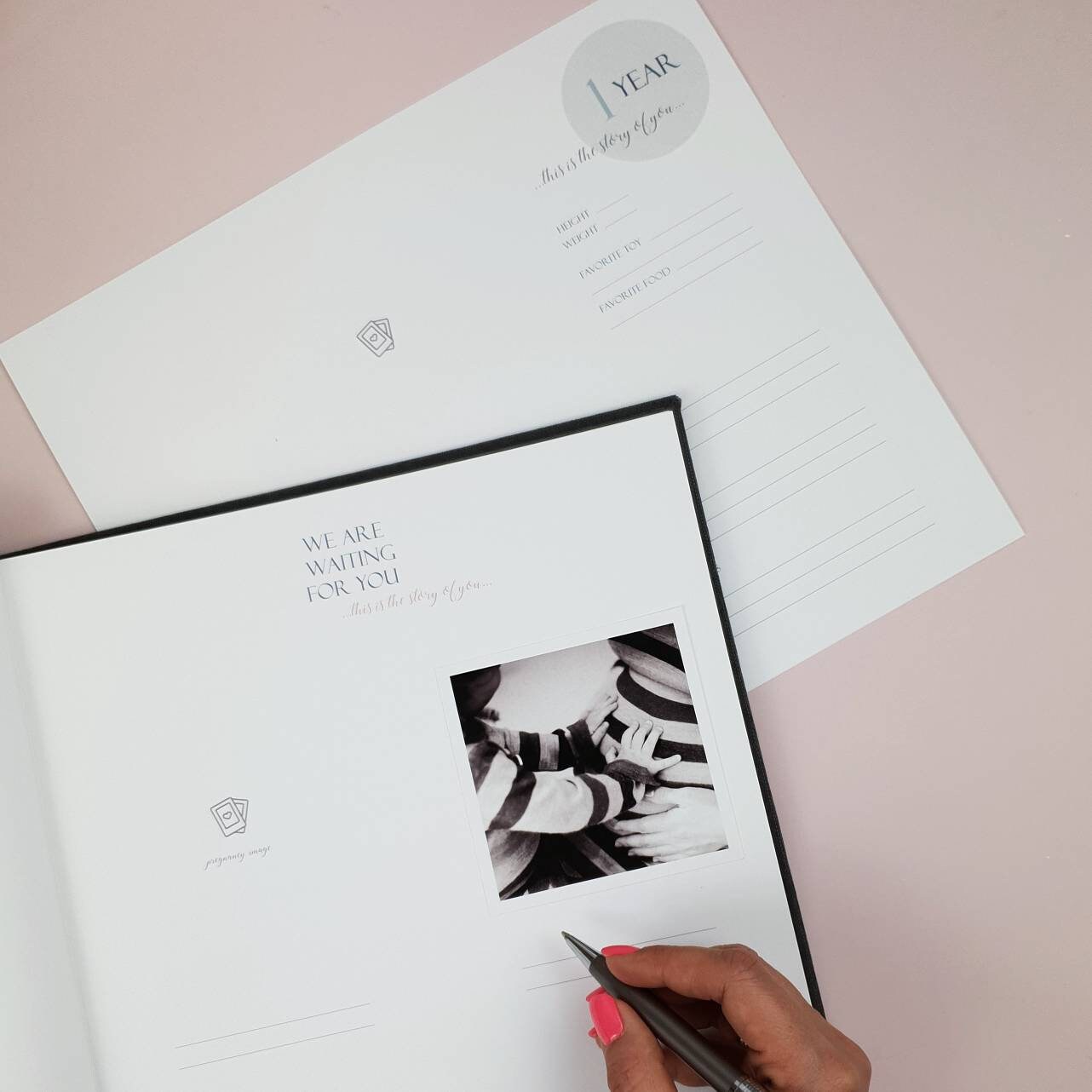 Baby's First Year Memory Book | Dusty Rose main image 1