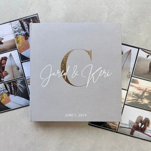 Custom Wedding Photo Album | Personalized Photo Album with Sleeves for 4x6 Photos | Family Memories Holder | Large Slip-in Couple Album