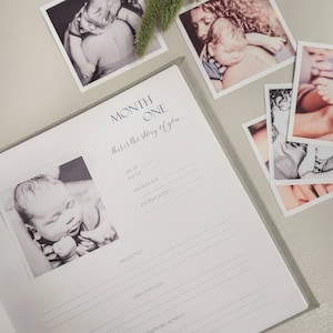 First Year Baby Memory Book, Baby Book, Story Of You, Modern Baby Album, Baby Journal, Baby Boy Book, Baby Shower Gift, Pregnancy Journal