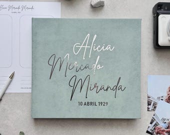 Personalized Birthday Guest Book: Handmade Photo Album for Instant Photos - Stick a photo & Write Wishes