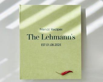 Personalized Recipe Binder: Handmade Cookbook Organizer, Kitchen Storage