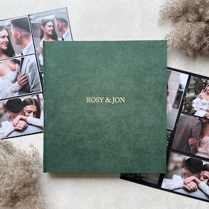 Wedding Memories Photo Album | Personalized Holder for 4x6 Photos | Custom Couple Gift | Large Slip-in Family Album | Personalized 4x6 Album