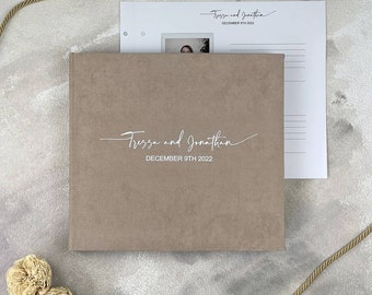 Libro de invitados de boda, álbum de firmas para todos los tamaños de película instantánea, mini álbum de fotos cuadrado ancho de 4x6 y 2x6