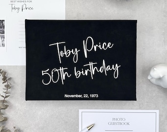 Personalized 50th Birthday Guest Book, Instant Photo Album