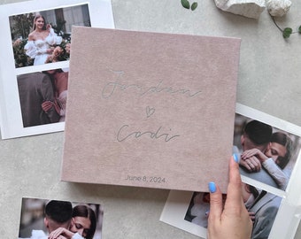 Zelfklevend fotoalbum bruiloft | Gepersonaliseerde familiefotoboek | Groot reisplakboek