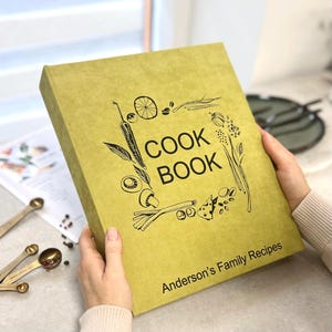 Carpeta de recetas personalizada, libro de cocina, tamaño A4/Carta de EE. UU., carpeta de 4 o 3 anillas con fundas, libro organizador de recetas, regalo de cocina de Pascua