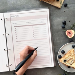 Inserti aggiuntivi per raccoglitori di ricette formato A5 o A4